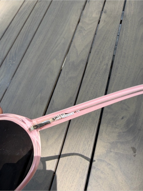 Missoni Pink Frame Sunglasses with Black Temples and Gold Logo main image 8